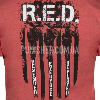 Nine Line Apparel RED Remember Everyone Deployed T-Shirt, Red, Small