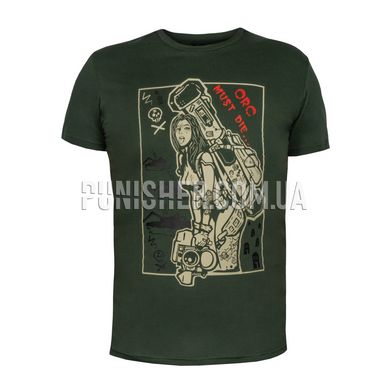 Rowdy Orc Must Die T-shirt, Olive, Small