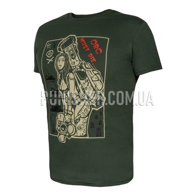 Rowdy Orc Must Die T-shirt, Olive, Small