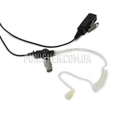 Agent A 025 M09 Concealed Headset Earpiece Mic for Motorola DP4400 Radio, Black
