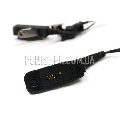 Agent A 025 M09 Concealed Headset Earpiece Mic for Motorola DP4400 Radio, Black