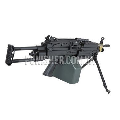 A&K FN М249 PARA Airsoft Training Machine Gun, Black, M249, AEP, No, 350