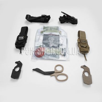 Набор медицинской помощи Phokus Deployment Trauma Kit DTK-2, Прозрачный, Бинт гемостатический , Бинт эластичный, Декомпрессионная игла, Медицинские карточки, Окклюзивная повязка, Щиток для глаз, Другое