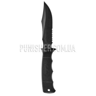 SOG Seal Pup M37 Seal Pup Knife, Black, Knife, Fixed blade, Half-serreitor