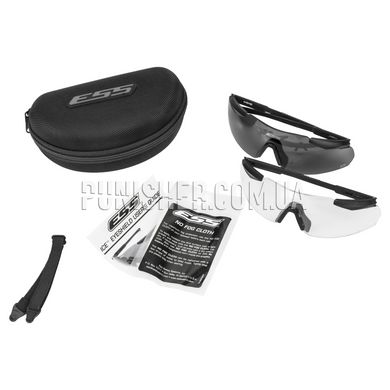 ESS ICE-2x Naro Retail Kit, Black, Transparent, Smoky, Goggles