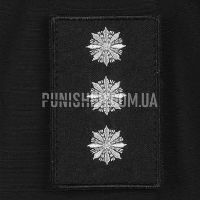Shoulder-strap Police Senior lieutenant (pair) with Velcro 8х5cm, Black, Police, First Lieutenant