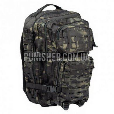 Mil-Tec Assault Pack Large Laser Cut Backpack, Multicam Black, 36 l