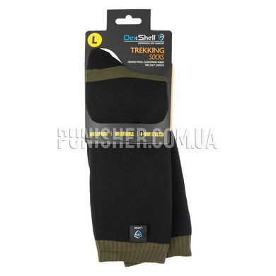 Шкарпетки водонепроникні Dexshell Trekking Merino Wool, Olive/Black, Small, Зима