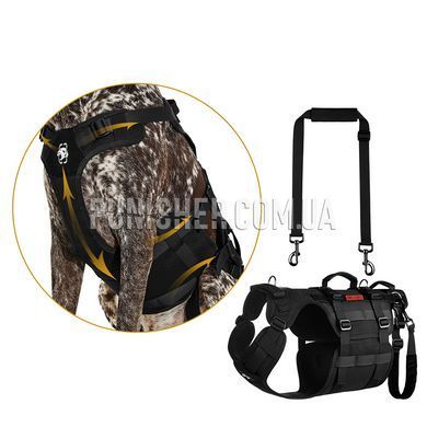 Шлея-підтримка OneTigris Invictus Support Harness для собак, Чорний