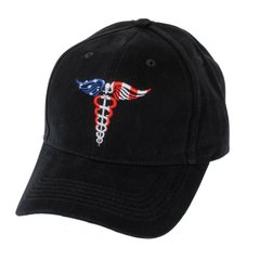 Бейсболка Rothco Medical Symbol (Caduceus) Low Profile Hat, Чорний, Універсальний