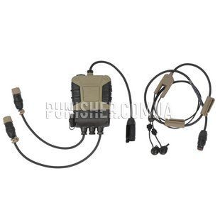 Гарнитура Silynx C4OPS Tactical Headset System Dual Leads, Coyote Brown