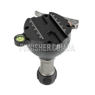 Leofoto YB-75MC Half Ball Adapter with Handle for 75mm Bowl, Black, Ball head
