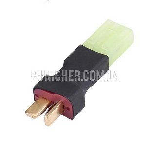 Переходник T-Plug (Deans) Male &mdash; Mini Tamiya Female для страйкбольных аккумуляторов, Черный