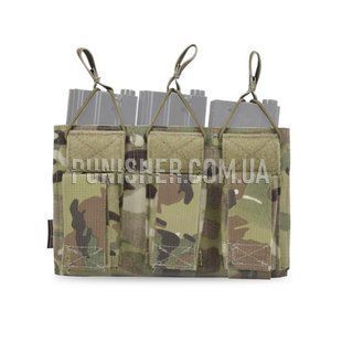 Emerson 5.56&Pistol Triple Open Top Magazine Pouch, Multicam, 6, Molle, AR15/М4, M16, HK416, Glock, Fort 12, Fort 14, ПМ, For plate carrier, .223, 5.56, Cordura 500D