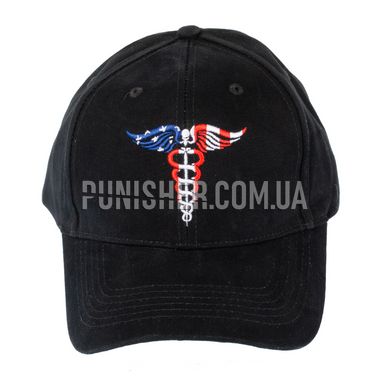 Бейсболка Rothco Medical Symbol (Caduceus) Low Profile Hat, Черный, Универсальный