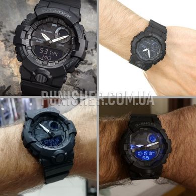 Casio G-Shock GBA-800-1AER Watch, Black, Alarm, Date, Day of the week, Month, World time, Pedometer, Backlight, Stopwatch, Timer, Bluetooth, Sports watches