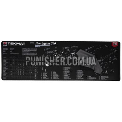 Килимок TekMat Ultra Premium з кресленням Remington 700 для чищення зброї, Чорний, Килимок