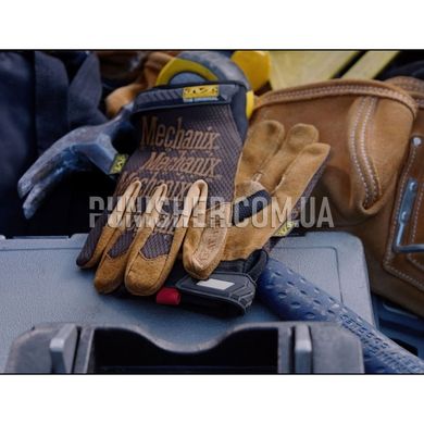 Mechanix Leather FastFit DuraHide Brown Gloves, Brown, Small