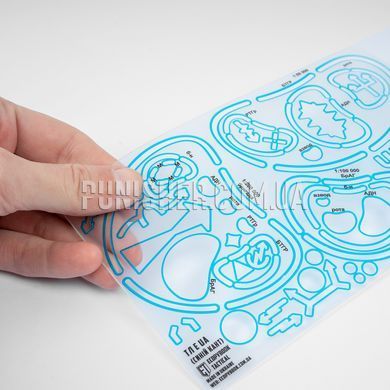Тактична лінійка ешелон ECOpybook UA 187 x 115mm, Прозорий, Лінійка