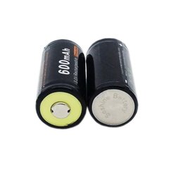 Soshine 16340/RCR123 600 mAh 3.0V LiFePO4 Battery, Black, RCR-123A