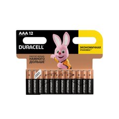 Батарейка Duracell AAA (LR03) 1.5V 2шт, Черный, AAA