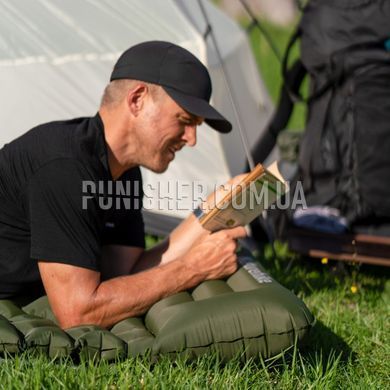 Матрас туристический одноместный Naturehike CNK2550WS019 200х60х6.5 см с мешком для надувания, Olive, Коврик