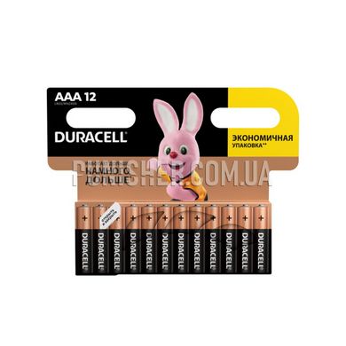 Батарейка Duracell AAA (LR03) 1.5V 2шт, Чорний, AAA