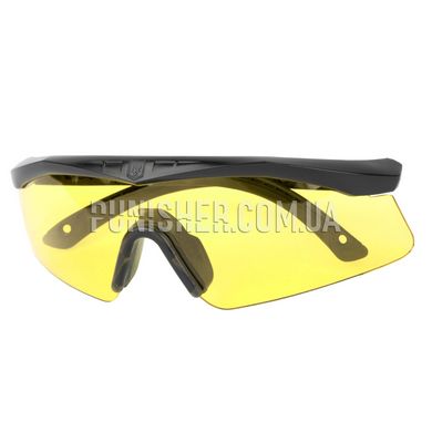 Комплект балістичних окулярів Revision Sawfly Deluxe з жовтою лінзою, Чорний, Прозорий, Димчастий, Жовтий, Окуляри, Regular