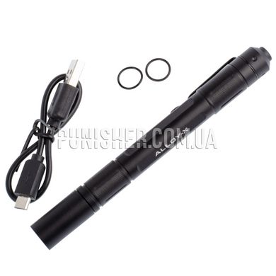 Ліхтарик-ручка Princeton Tec Pen Light, Чорний, Ручний, Акумулятор, Батарейка, USB, Білий, 400