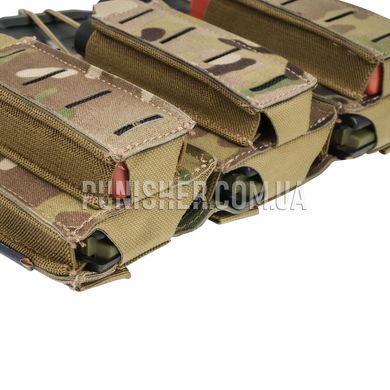 Магазинный подсумок IdoGear LSR 9mm&5.56 Triple Mag Pouch, Multicam, 3, Molle, AR15/М4, М14, M16, HK416, Glock, Beretta, Для плитоноски, 9mm, 5.56, Нейлон