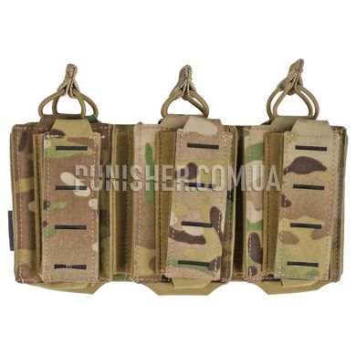 Магазинный подсумок IdoGear LSR 9mm&5.56 Triple Mag Pouch, Multicam, 3, Molle, AR15/М4, М14, M16, HK416, Glock, Beretta, Для плитоноски, 9mm, 5.56, Нейлон