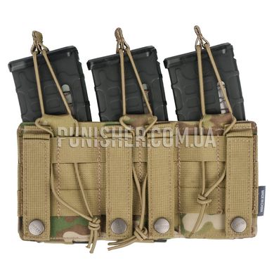 Магазинный подсумок IdoGear LSR 9mm&5.56 Triple Mag Pouch, Multicam, 3, Molle, AR15/М4, М14, M16, HK416, Glock, Beretta, Для плитоноски, 9mm, 5.56, Нейлон