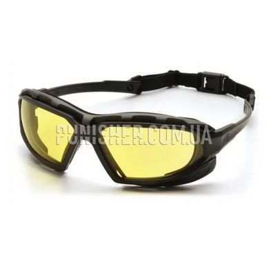 Pyramex I-Force SB7030SDT Safety Glasses with Yellow Lens, Black, Yellow, Goggles