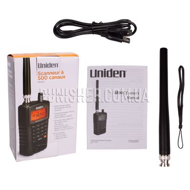 Радіосканер Uniden Bearcat SR30C, Чорний, Радіосканер, 25-54, 108-174, 406-512