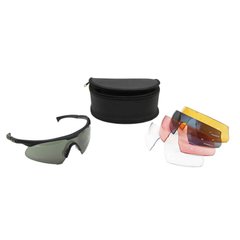 Wiley-X PT-1 glasses set with 5 lenses, Black, Amberж, Transparent, Smoky, Red, Goggles