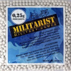 Militarist 0.25 BB pellets (2000 pcs.), Standard, Balls, 0,25