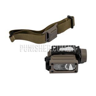 Налобный фонарь FMA Rattler Compact II Hands Free, DE, Налобный, Нашлемный, Батарейка, Синий, Белый, Инфракрасный, Красный, 65