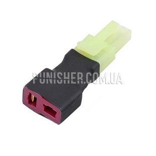 Переходник для аккумулятора разъём T-Plug Deans (мама) - Mini Tamiya (мама), силовой, Черный