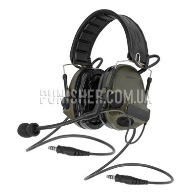 Активная гарнитура Peltor Сomtac III headset DUAL, Olive, С оголовьем, 23, Comtac III, 2xAAA, Dual