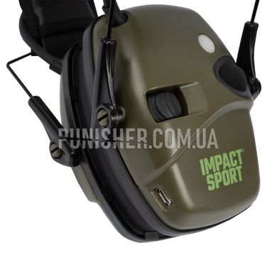 Howard Leight Impact Sport Earmuff with Bluetooth, Olive, Active, 21