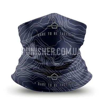 Бафф Pentagon Skiron "Topographic Map", Navy Blue, Универсальный