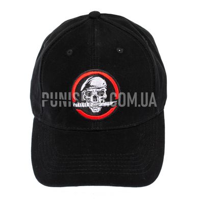 Бейсболка Rothco Skull/Knife Deluxe Low Profile Cap, Черный, Универсальный
