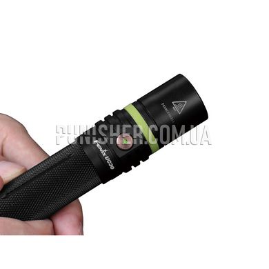 Fenix UC30 2017 XP-L HI Flashlight, Black, Flashlight, Accumulator, Battery, White, 1000