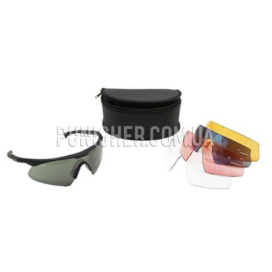 Wiley-X PT-1 glasses set with 5 lenses, Black, Amberж, Transparent, Smoky, Red, Goggles