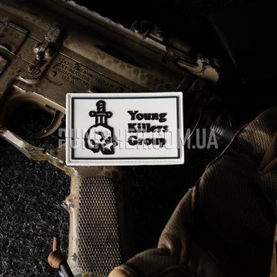 Young Killers Group Patch, White, PVC, No