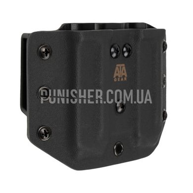 Паучер ATA Gear Double Pouch ver. 1 для магазину ПМ/ПМР/ПМ-Т, Чорний, 2, Петля, ПМ, На пояс, 9mm, Kydex