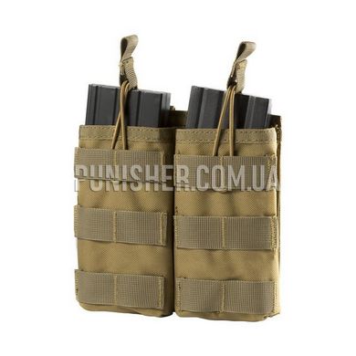 OneTigris Open-top Double Rifle Magazine Pouch, Tan, 2, Molle, AR15, M4, M16, HK416, For plate carrier, .223, 5.45, 5.56, Nylon