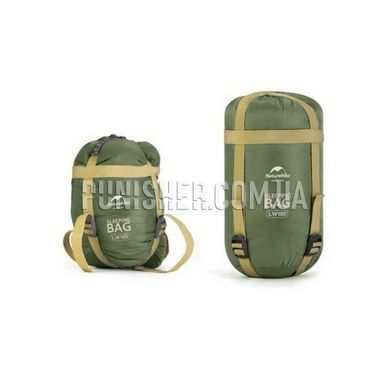 Naturehike Lightweight Summer LW180 NH21MSD09 Ultralight Sleeping Bag left, 15&deg;C, X-Large, Olive, Sleeping bag