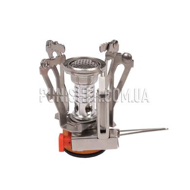 Portable Outdoor Backpacking Camping Stove, Silver, Gas Burner