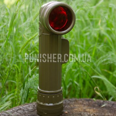Fulton MX-991/U Military Angle-head Flashlight (Used), Olive, Flashlight, Battery